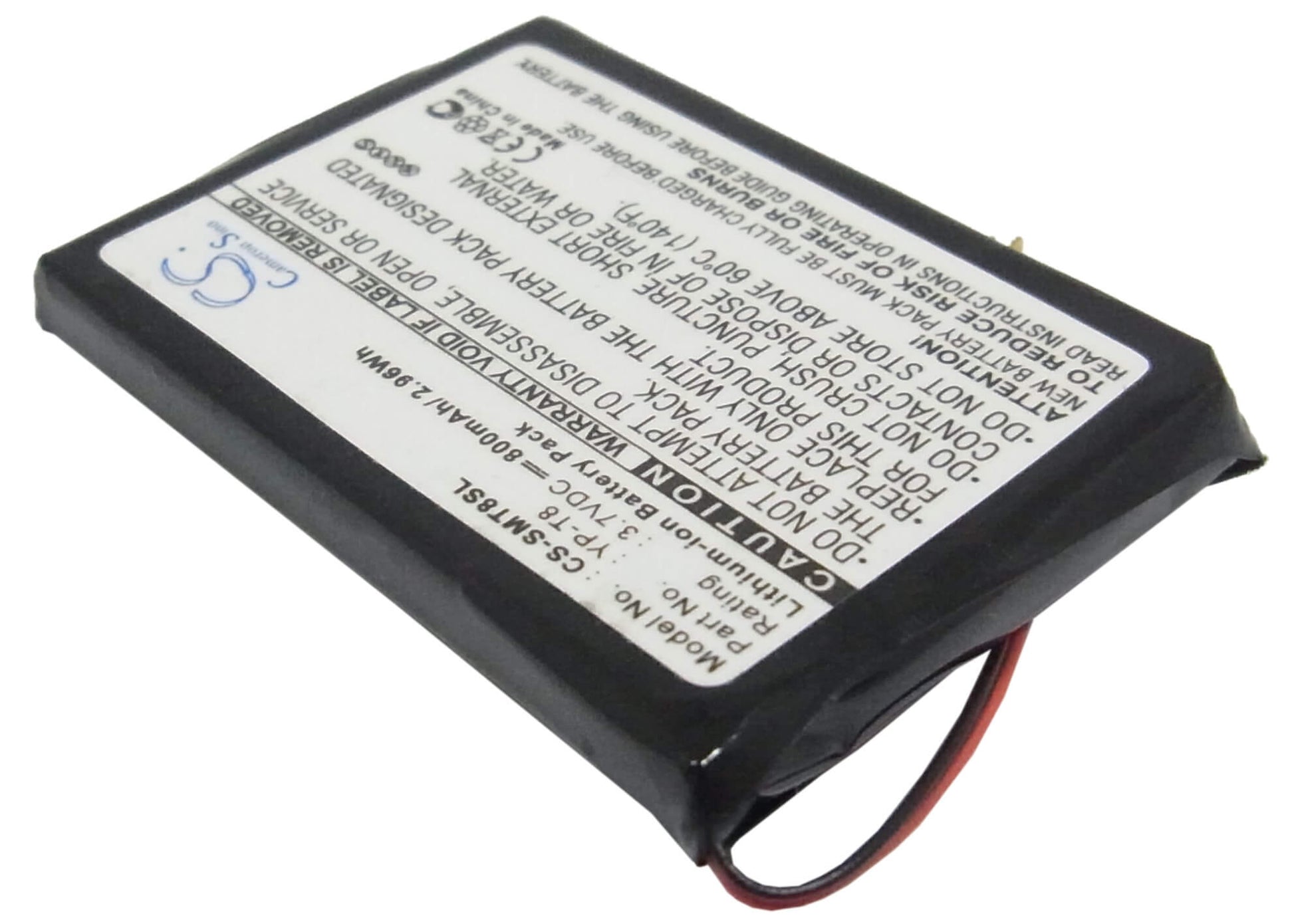 3.7V, 800mAh, Li-ion Battery fits Samsung, Yp-t8, 2.96Wh