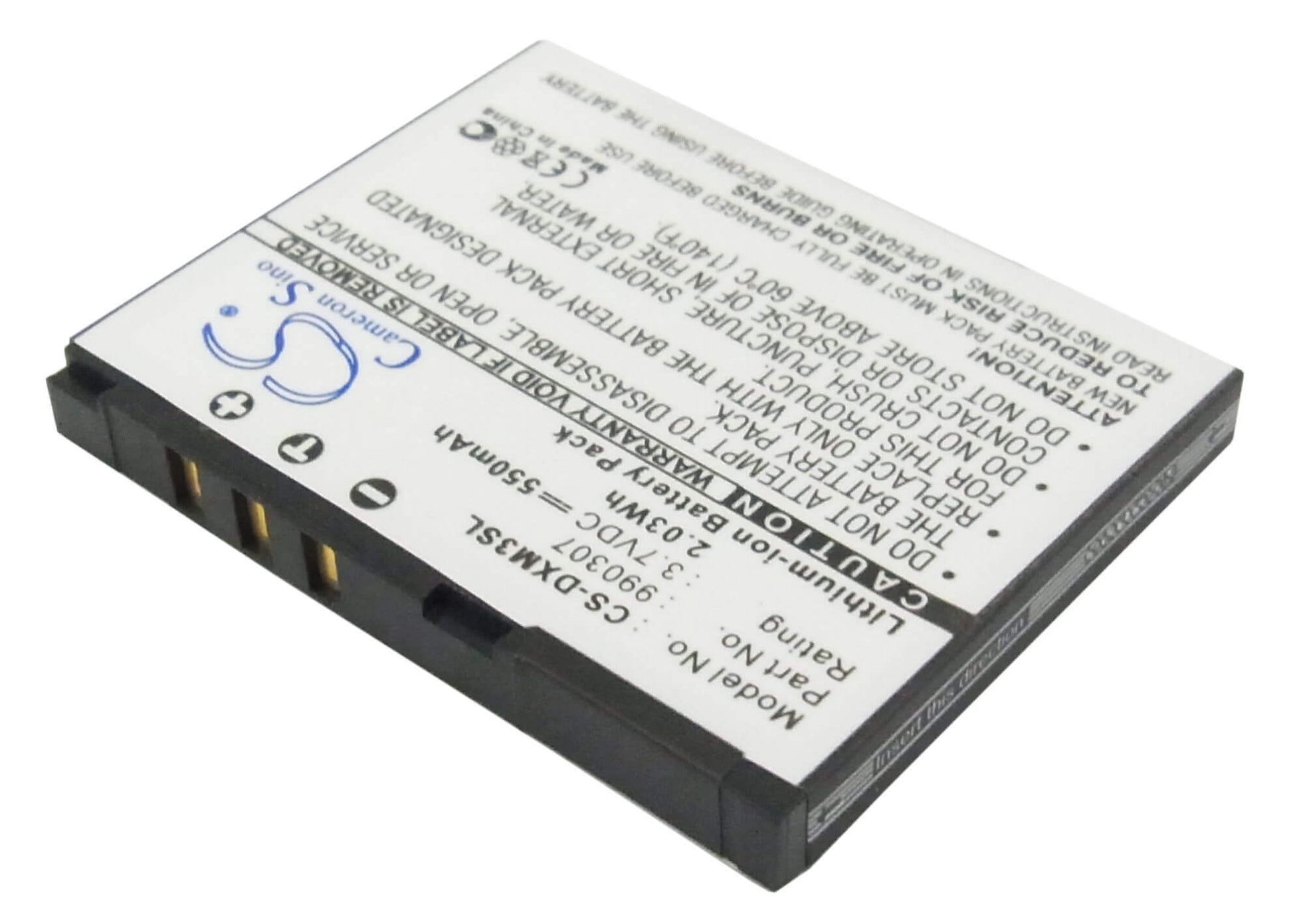 3.7V, 550mAh, Li-ion Battery fits Delphi, Sa10225, Xm Skyfi 3, 2.035Wh