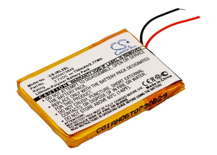 3.7V, 750mAh, Li-Polymer Battery fits Iriver, 1lp4blk, 1lp4pnk, 2.775Wh