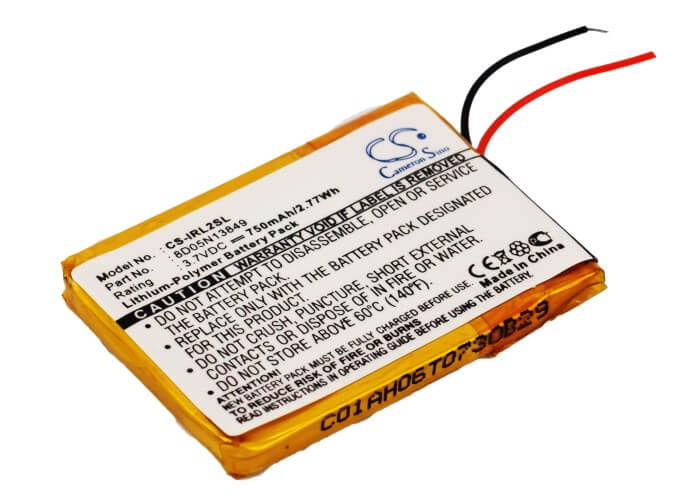 3.7V, 750mAh, Li-Polymer Battery fits Iriver, 1lp4blk, 1lp4pnk, 2.775Wh