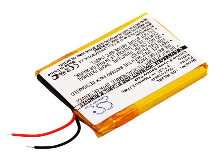 3.7V, 750mAh, Li-Polymer Battery fits Iriver, 1lp4blk, 1lp4pnk, 2.775Wh