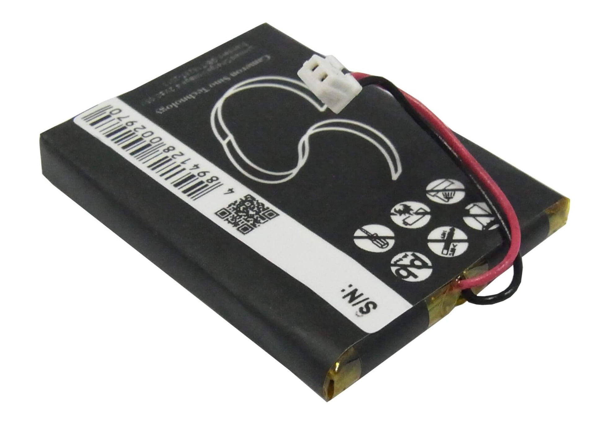 3.7V, 650mAh, Li-Polymer Battery fits Creative, Dap-fl0040, V, 2.405Wh