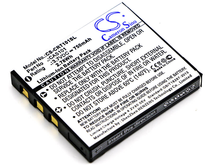 3.7V, 750mAh, Li-ion Battery fits Creative, Vado, Vado Pocket Hd, 2.775Wh