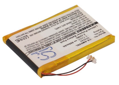 3.7V, 600mAh, Li-Polymer Battery fits Samsung, Yp-k5, Yp-k5j, 2.22Wh