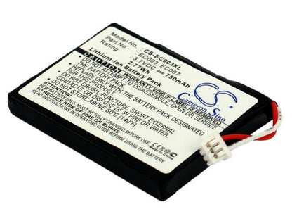 3.7V, 750mAh, Li-ion Battery fits Apple, Ipod Mini 4gb, Ipod Mini 6gb, 2.775Wh