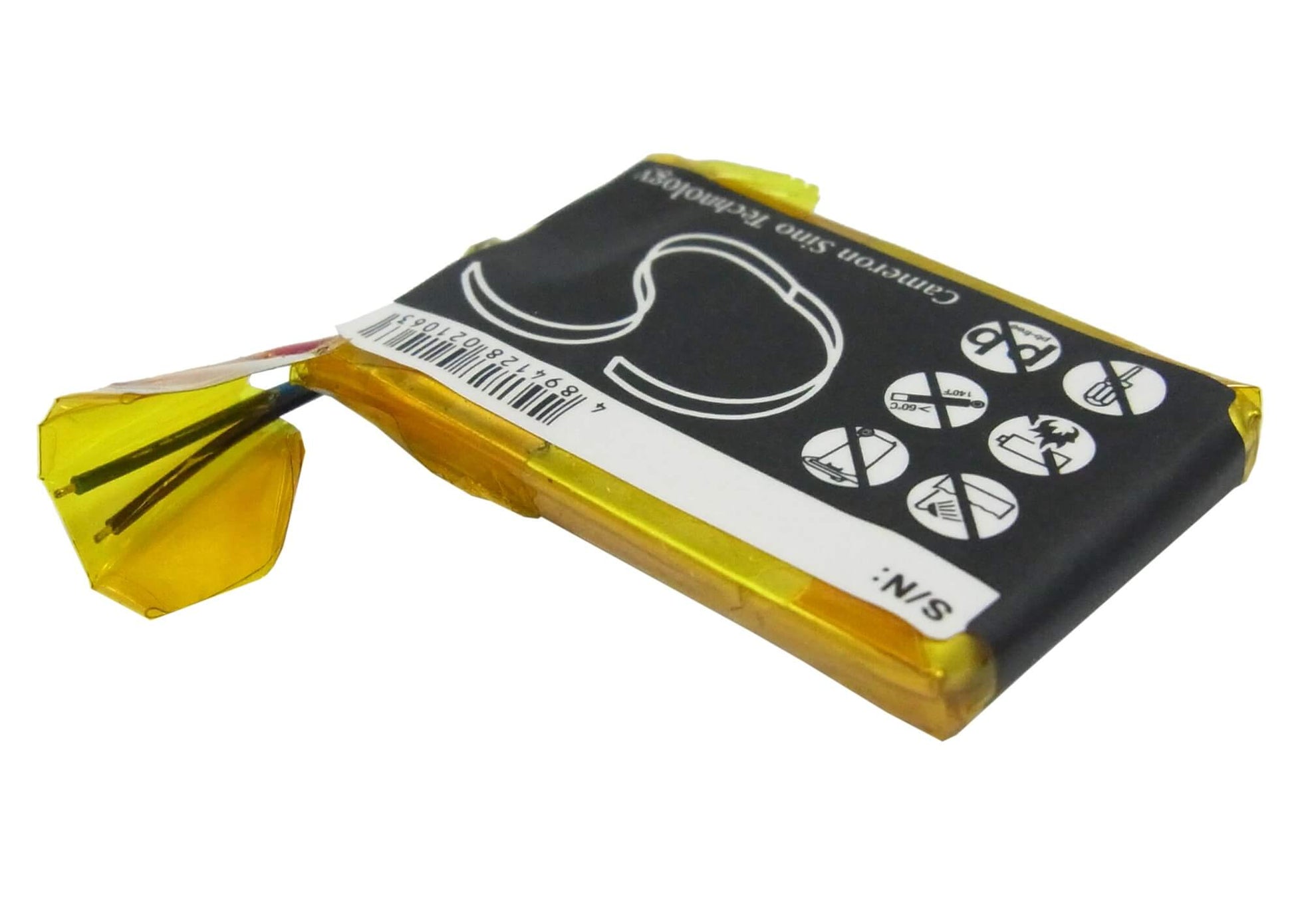 3.7V, 450mAh, Li-Polymer Battery fits Philips, Gogear Sa3115, Gogear Sa3125, 1.665Wh