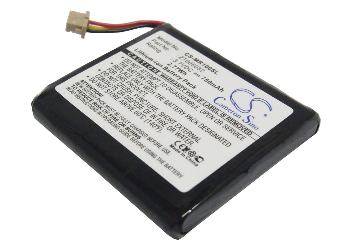 3.7V, 750mAh, Li-ion Battery fits Olympus, Mrobe Mr-100, 2.775Wh