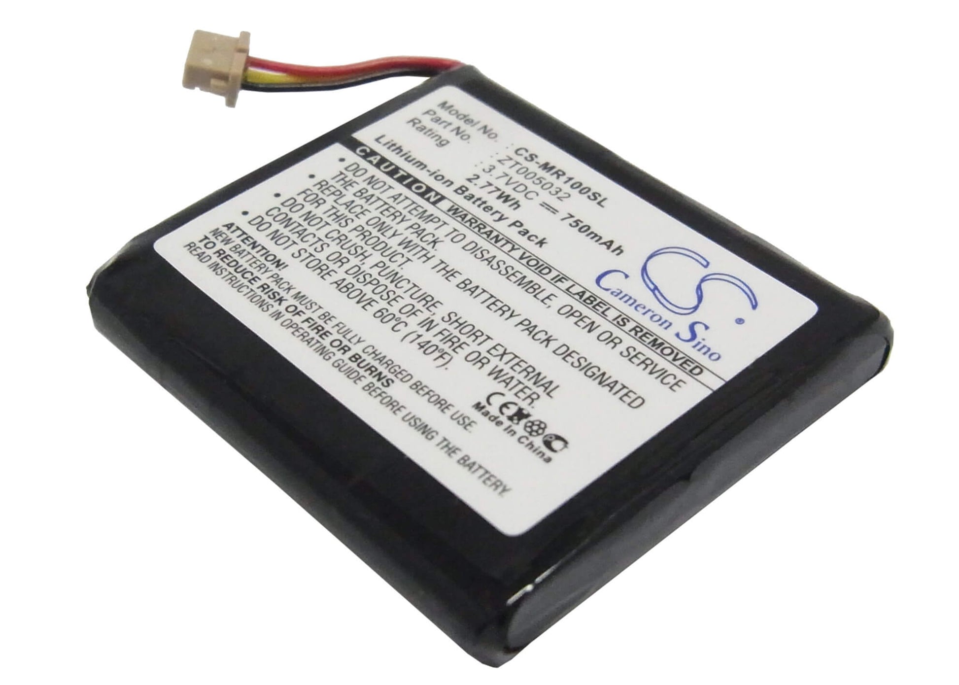 3.7V, 750mAh, Li-ion Battery fits Olympus, Mrobe Mr-100, 2.775Wh