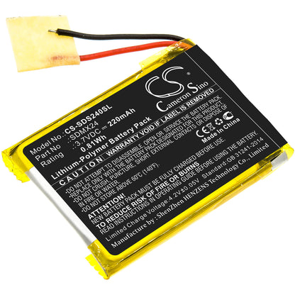 3.7V, 220mAh, Li-Polymer Battery fits Sandisk, Sansa Clip Sport, 0.814Wh