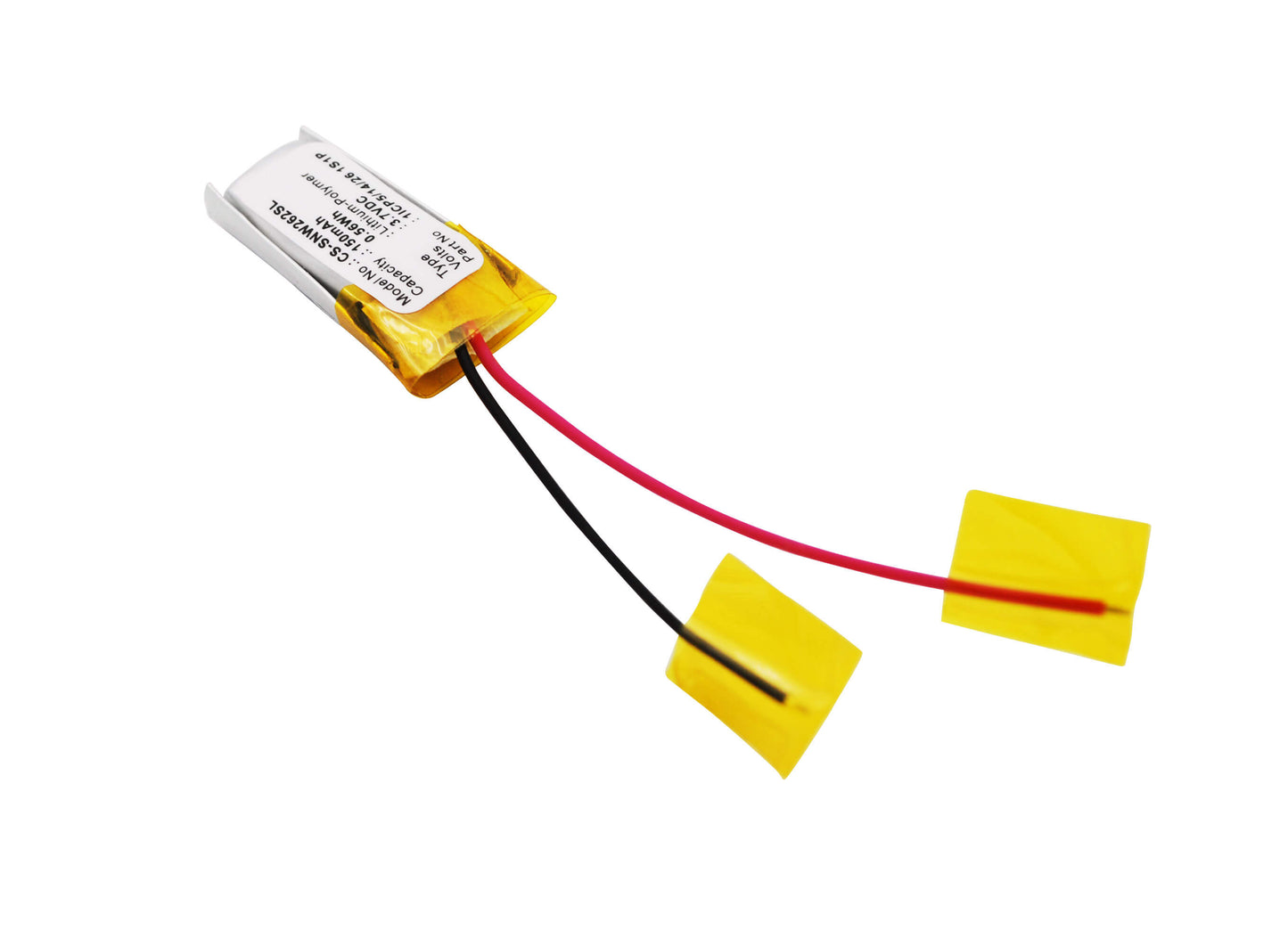 3.7V, 150mAh, Li-Polymer Battery fits Sony, Nwz-w262, 0.555Wh
