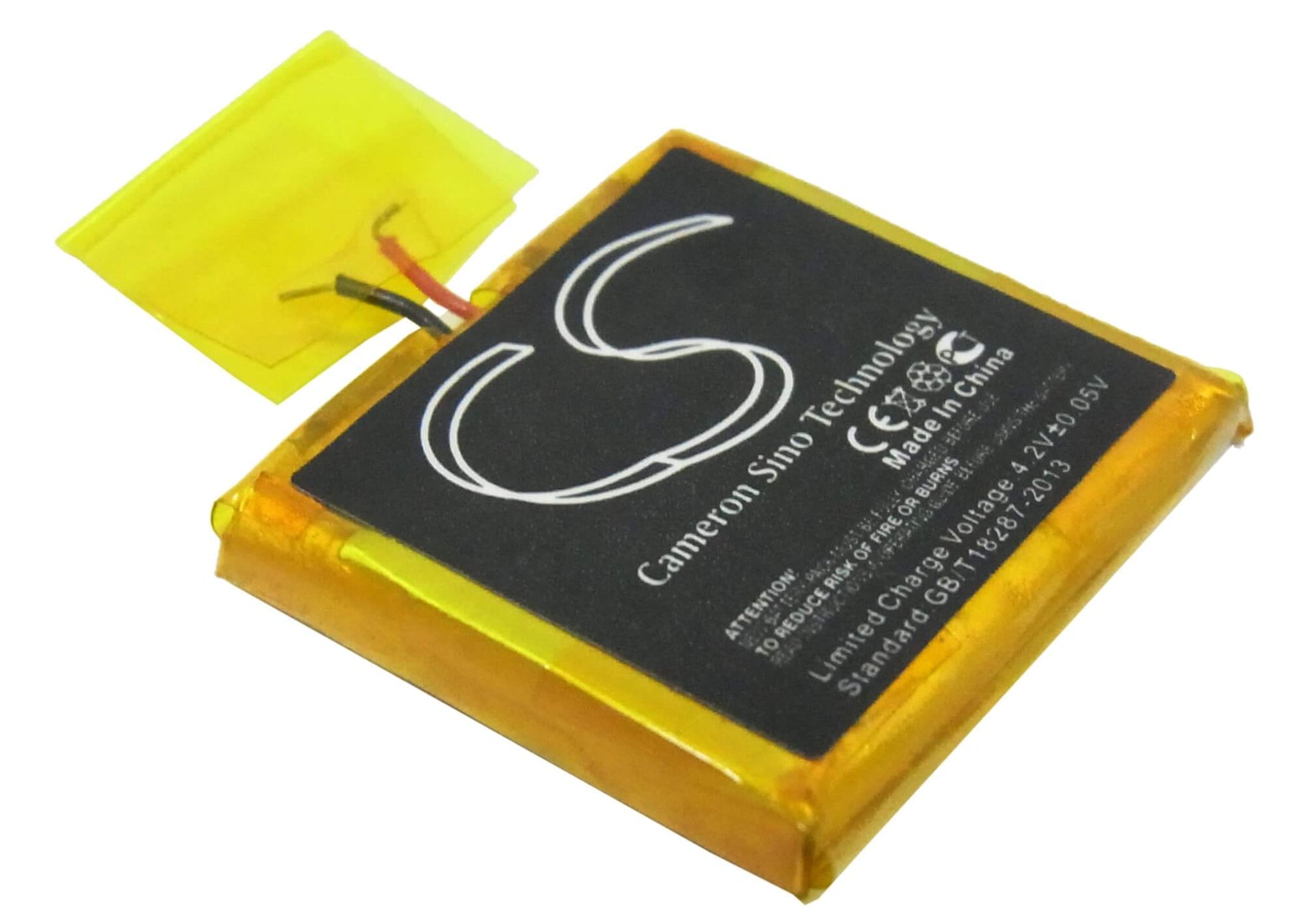 3.7V, 100mAh, Li-Polymer Battery fits Apple, Ipod Shuffle G2 1gb, Ipod Shuffle G3, 0.37Wh