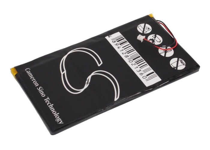 3.7V, 3600mAh, Li-Polymer Battery fits Cowon, Pmp A2 20gb, Pmp A2 30gb, 13.32Wh