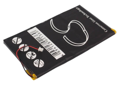 3.7V, 3600mAh, Li-Polymer Battery fits Cowon, Pmp A2 20gb, Pmp A2 30gb, 13.32Wh