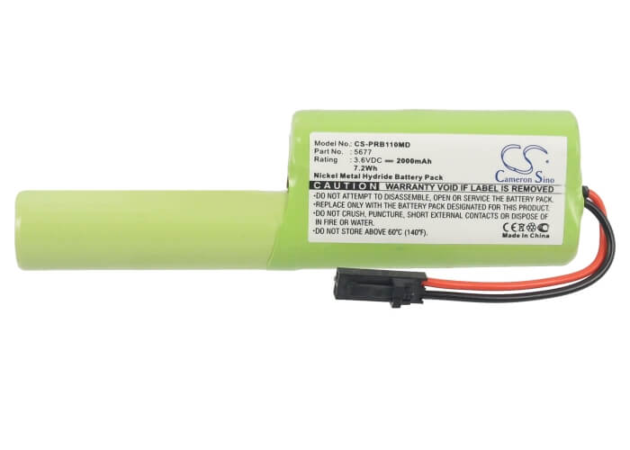 3.6V, 2000mAh, Ni-MH Battery fits Puritan Bennett, Nellcor, Pb110, 7.2Wh
