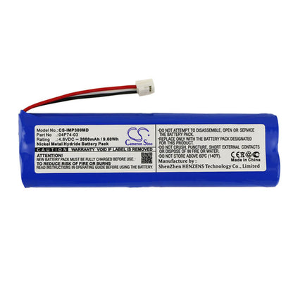 4.8V, 2000mAh, Ni-MH Battery fits Abbott, Analyzer Printer, I-stat Printer, 9.6Wh