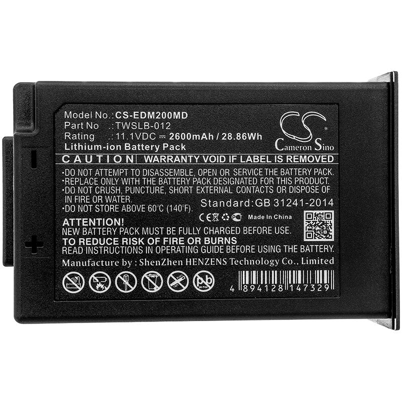 11.1V, 2600mAh, Li-ion Battery fits Edan, Im12, Im20, 28.86Wh
