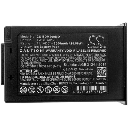 11.1V, 2600mAh, Li-ion Battery fits Edan, Im12, Im20, 28.86Wh