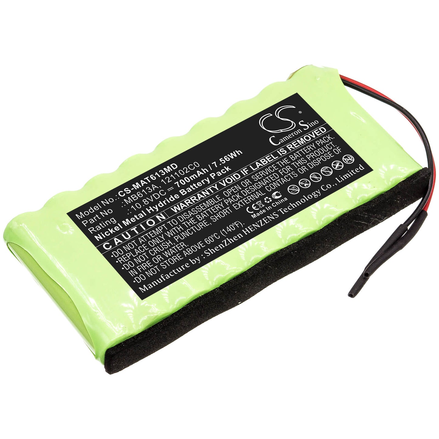 10.8V, 700mAh, Ni-MH Battery fits Maquet, 121102c0, Operating Table Remote, 7.56Wh