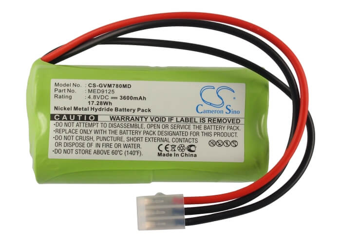 4.8V, 3600mAh, Ni-MH Battery fits Ohmeda, 7800, Anesthesia Ventilator 7800, 17.28Wh