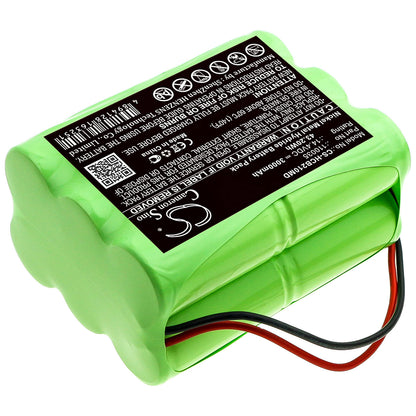 14.4V, 3000mAh, Ni-MH Battery fits Hellige, Scb2 Defibrillator, 43.2Wh