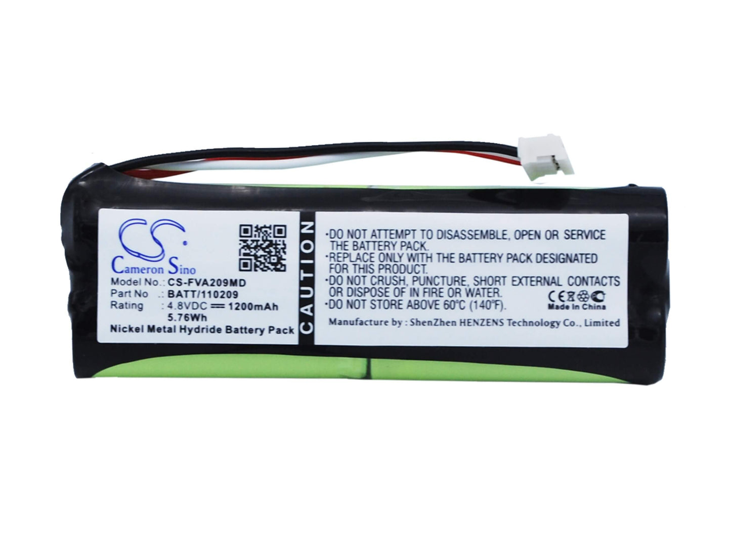 4.8V, 1200mAh, Ni-MH Battery fits Fresenius, Ambix Activ, Applix Feeding Pump, 5.76Wh