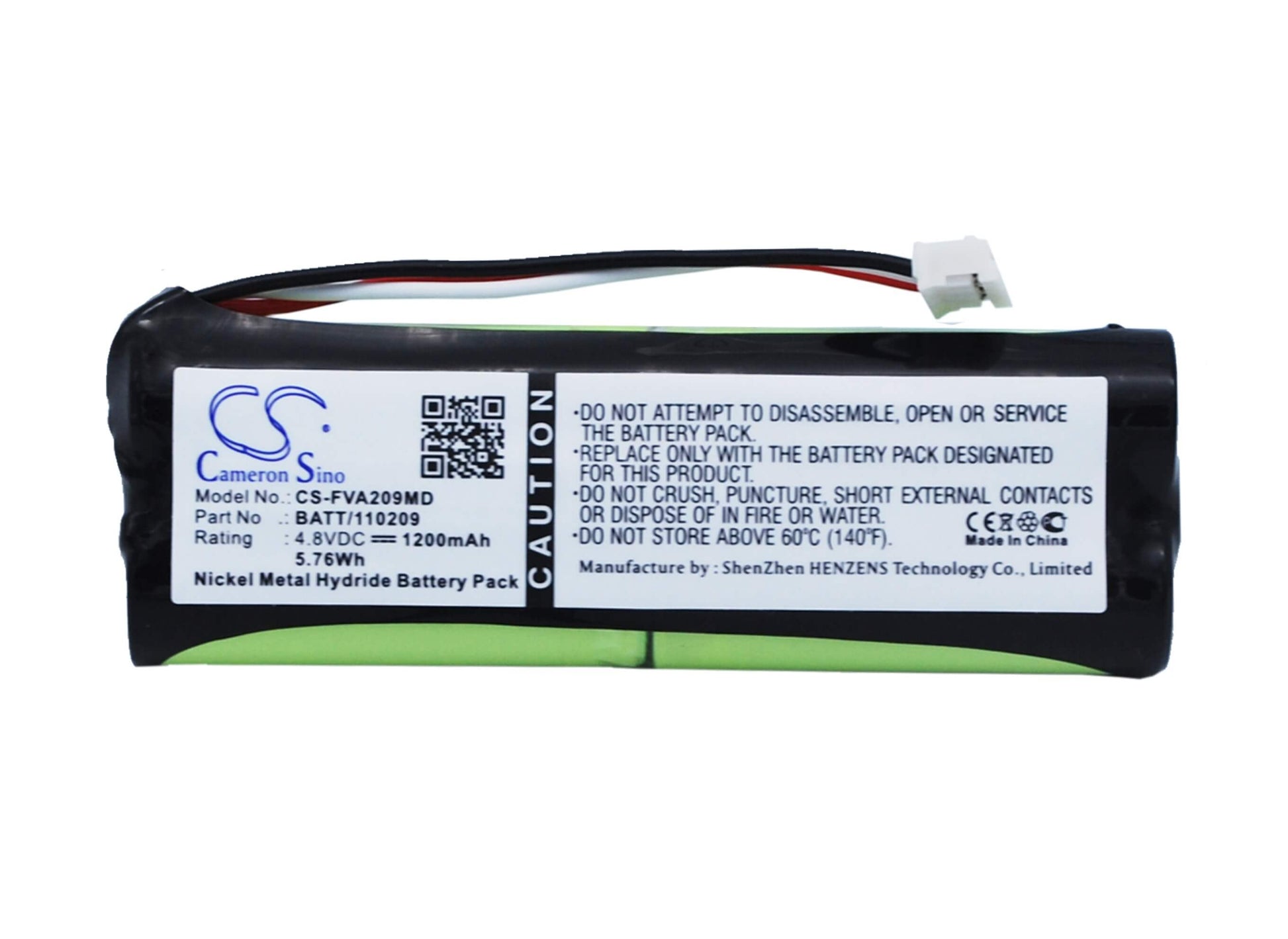 4.8V, 1200mAh, Ni-MH Battery fits Fresenius, Ambix Activ, Applix Feeding Pump, 5.76Wh