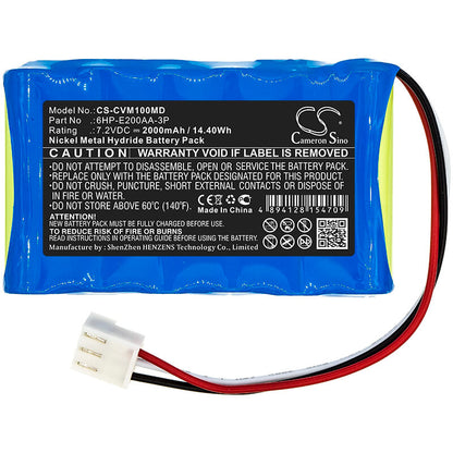 7.2V, 2000mAh, Ni-MH Battery fits Care Vision, Om-100, 14.4Wh