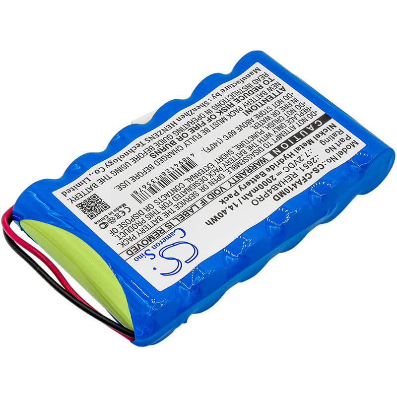 7.2V, 2000mAh, Ni-MH Battery fits Cefar, Activ 4, Bodymax Trainer (ngsf4), 14.4Wh
