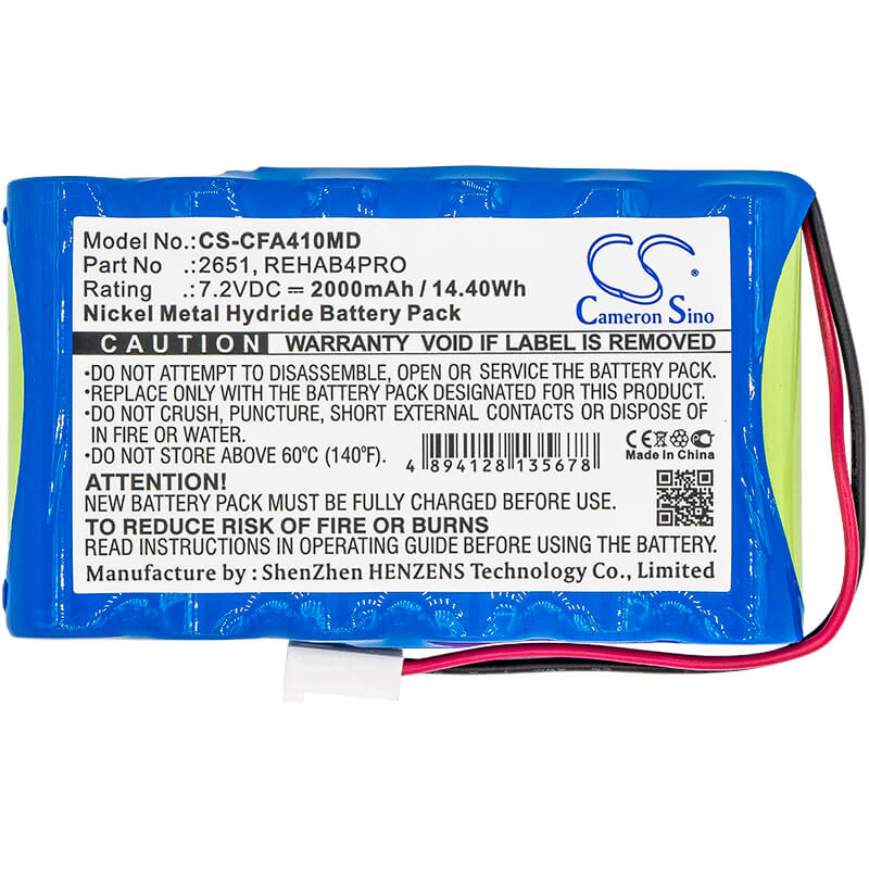 7.2V, 2000mAh, Ni-MH Battery fits Cefar, Activ 4, Bodymax Trainer (ngsf4), 14.4Wh