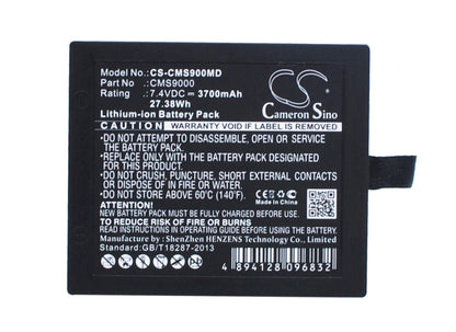7.4V, 3700mAh, Li-ion Battery fits Trismed, Patient Monitor, Vitapia7000k (type7012k), 27.38Wh