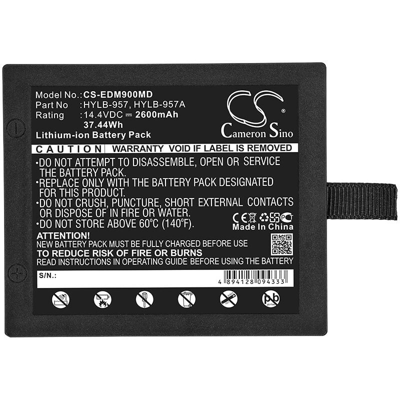 14.4V, 2600mAh, Li-ion Battery fits Omron, Hbp-3100, 37.44Wh