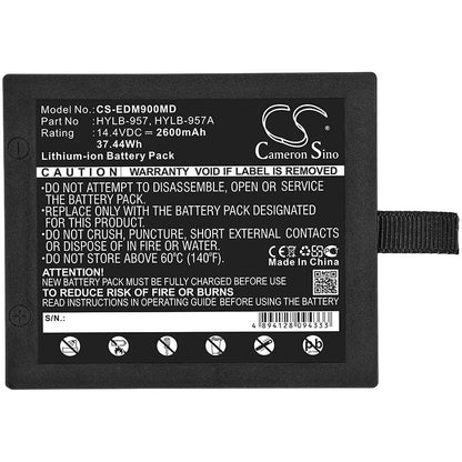14.4V, 2600mAh, Li-ion Battery fits Omron, Hbp-3100, 37.44Wh