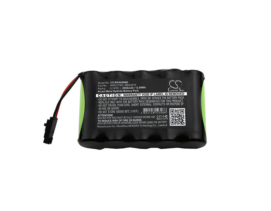 6.0V, 2000mAh, Ni-MH Battery fits Baxter Healthcare, As40, As40 Infusion Pump, 12Wh