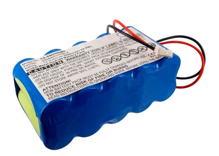 12.0V, 2000mAh, Ni-MH Battery fits Smiths, Infusion Pump Wz50c2, Infusion Pump Wz-50c6, 24Wh