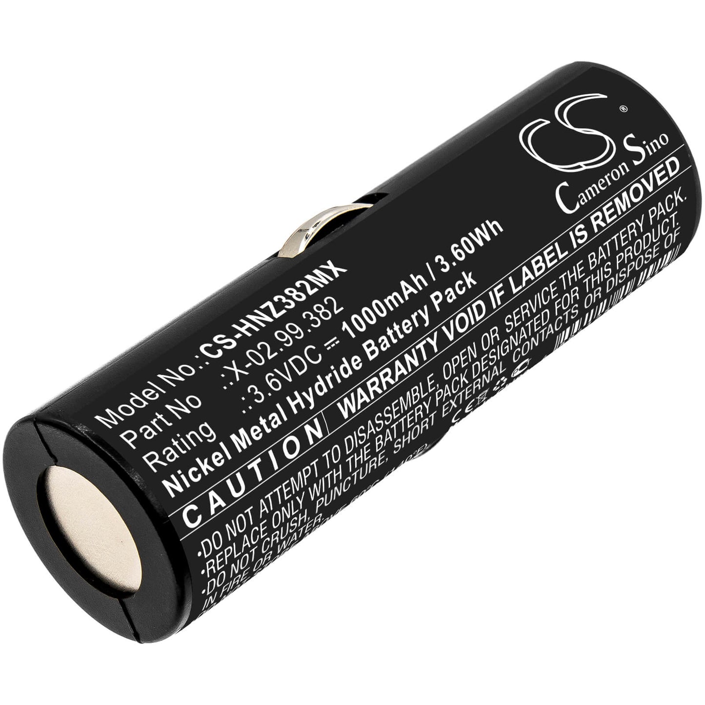 3.6V, 1000mAh, Ni-MH Battery fits Heine, Beta Handles, Ophthalmoscope Beta 200, 3.6Wh