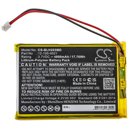 3.7V, 4800mAh, Li-Polymer Battery fits Biolight, Blt-203, 17.76Wh