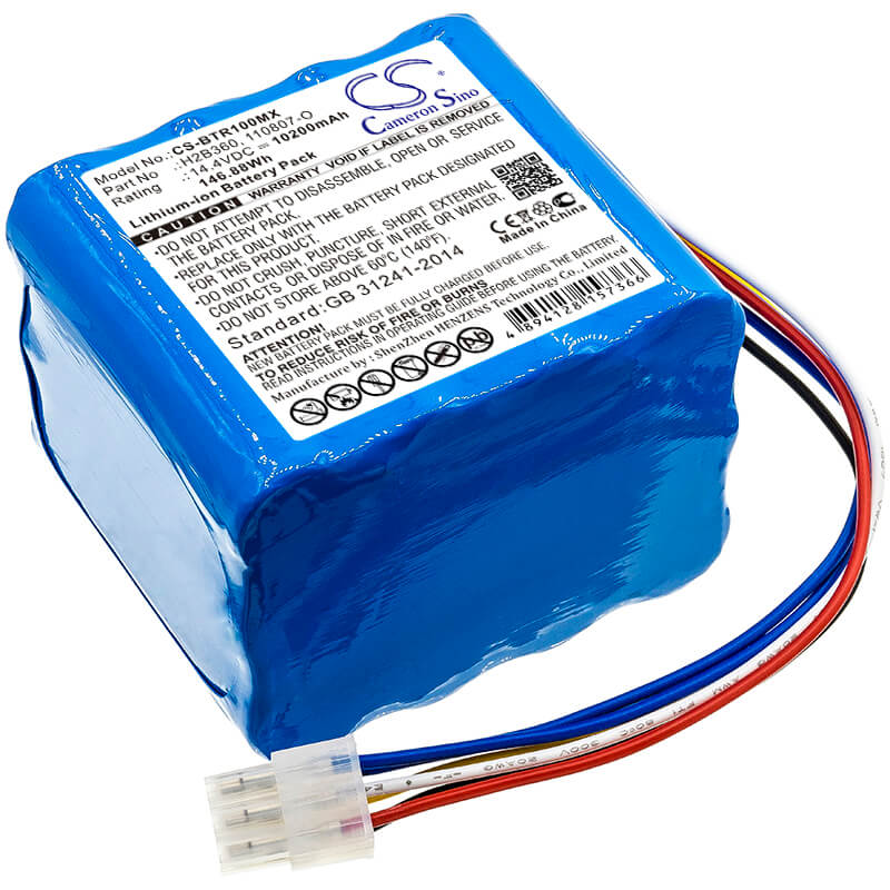 14.4V, 10200mAh, Li-ion Battery fits Bellavista, 1000, Respirator, 146.88Wh