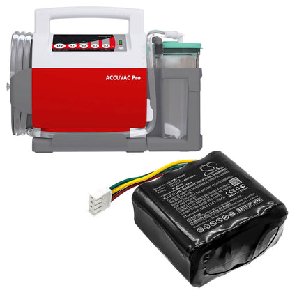 14.4V, 6000mAh, Li-ion Battery fits Weinmann, Accuvac Pro, 86.4Wh