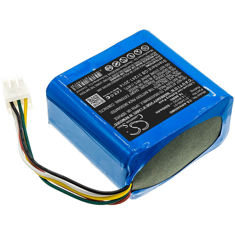 14.8V, 5200mAh, Li-ion Battery fits Arjo Huntleigh, Air Pump, 76.96Wh