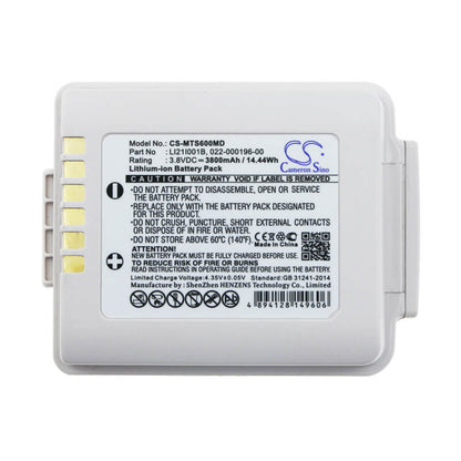 3.8V, 3800mAh, Li-ion Battery fits Mindray, Benevision Td60, Benevision Tms60, 14.44Wh