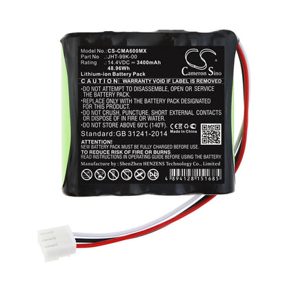 14.4V, 3400mAh, Li-ion Battery fits Comen, Cm600, Cm-600, 48.96Wh