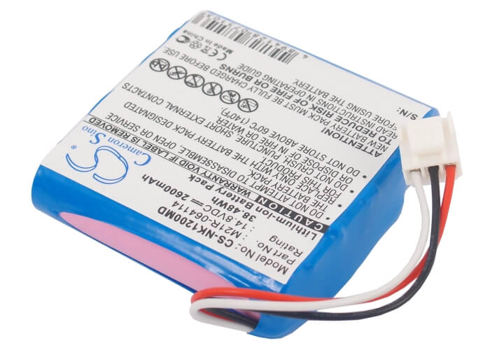 14.8V, 2600mAh, Li-ion Battery fits Nihon Kohden, Edan Se-1, Edan Se-100, 38.48Wh