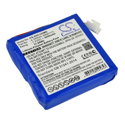 7.4V, 4200mAh, Li-Polymer Battery fits Schiller, Cardiovit At102+, Ecg At102 +, 31.08Wh