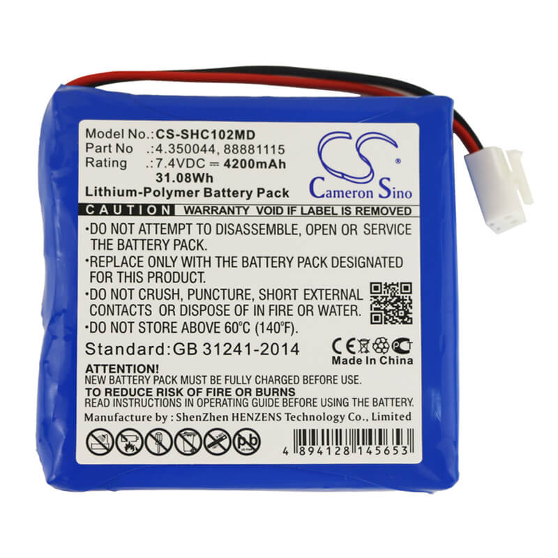 7.4V, 4200mAh, Li-Polymer Battery fits Schiller, Cardiovit At102+, Ecg At102 +, 31.08Wh