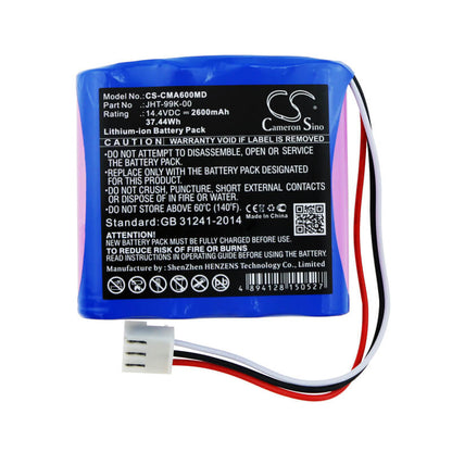 14.4V, 2600mAh, Li-ion Battery fits Comen, Cm600, Cm-600, 37.44Wh