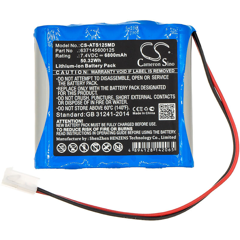 7.4V, 6800mAh, Li-ion Battery fits Atmos, Emergency Suction, 50.32Wh