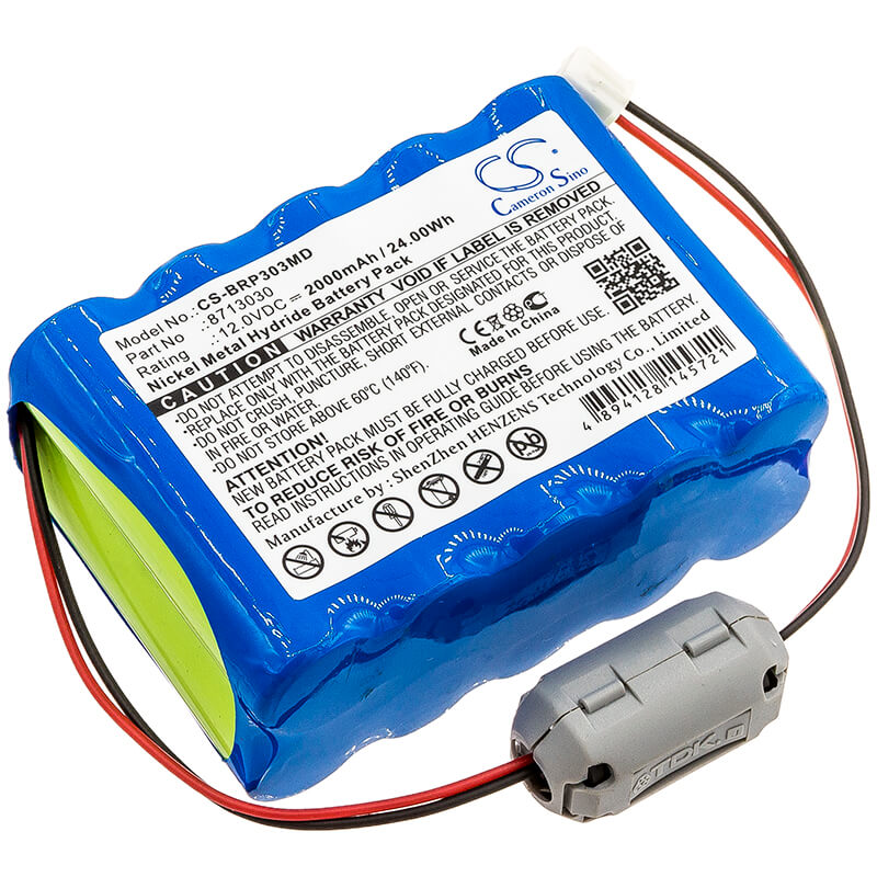 12.0V, 2000mAh, Ni-MH Battery fits B.braun, Perfusor Space, 24Wh