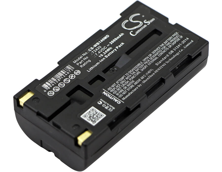 7.4V, 2600mAh, Li-ion Battery fits Welch-allyn, 14001, 14011, 19.24Wh