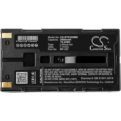 7.4V, 2600mAh, Li-ion Battery fits Righton, K-plus 3, Retinomax 3, 19.24Wh