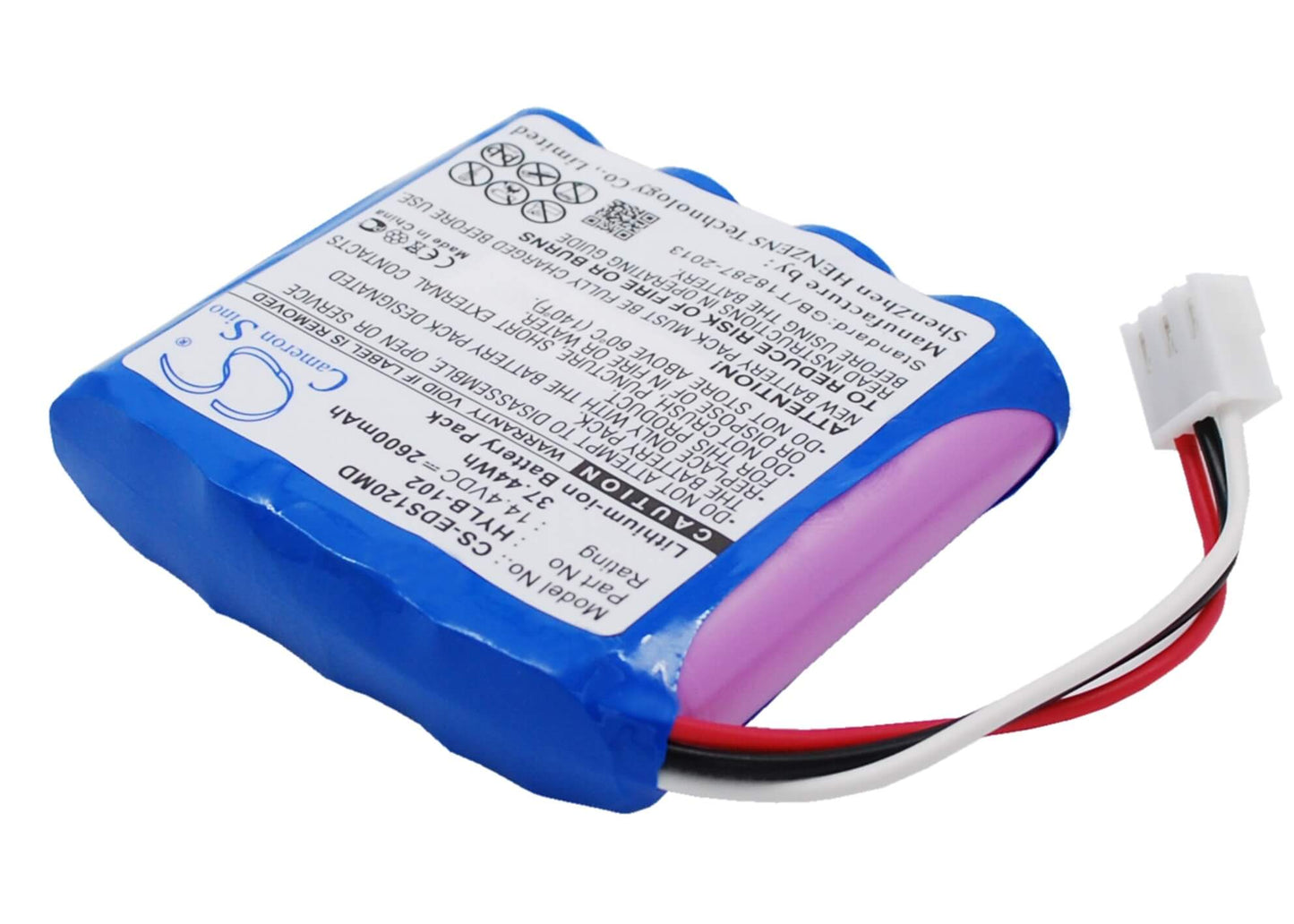14.4V, 2600mAh, Li-ion Battery fits Edan, M3, M3a Vital Signs Monitor, 37.44Wh